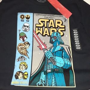 Disney Star Wars Graphic T Shirt Large L Comic Book Cover Design Darth Vader